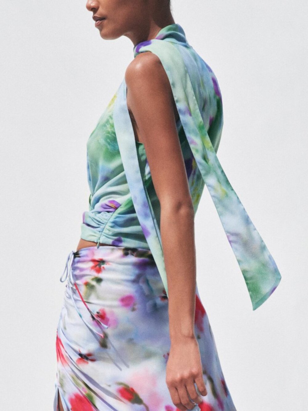 NWT Zara Printed Halter Top Size L - Picture 6 of 16